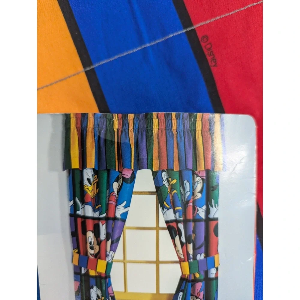 Disney Mickeys‎ For kids Stuff Colorful stripped curtain Valance New in package